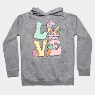 Love Easter Bunny Eggs Cute Colorful Holiday 2024 Hoodie